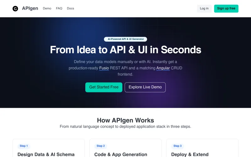 API Code Generator | APIgen screenshot