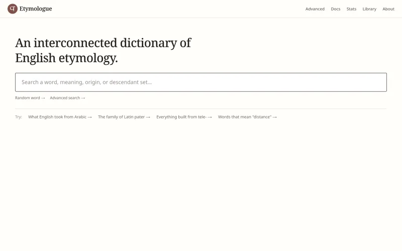 Etymologue screenshot