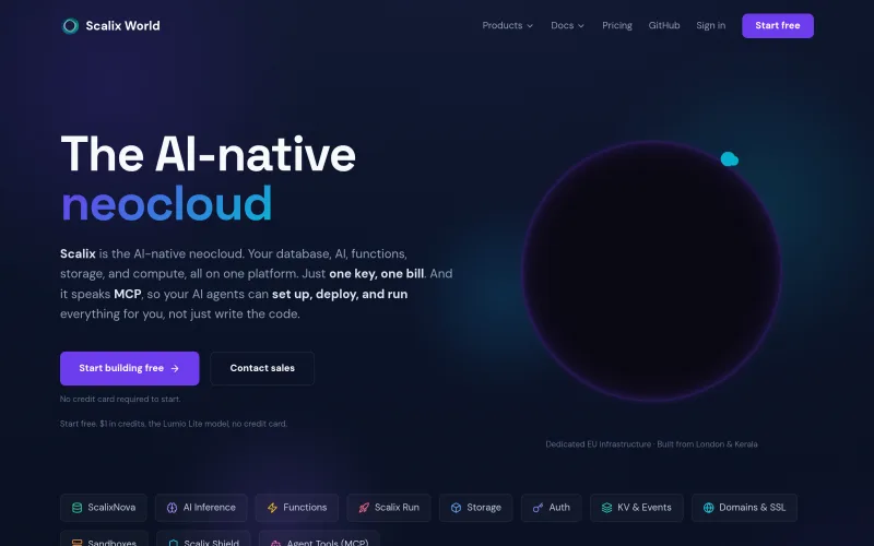 Scalix World — The AI-Native Neocloud screenshot