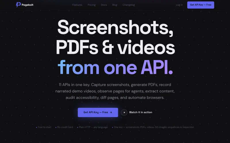 Pagebolt screenshot