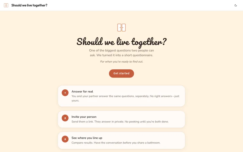 Shouldwelivetogether screenshot