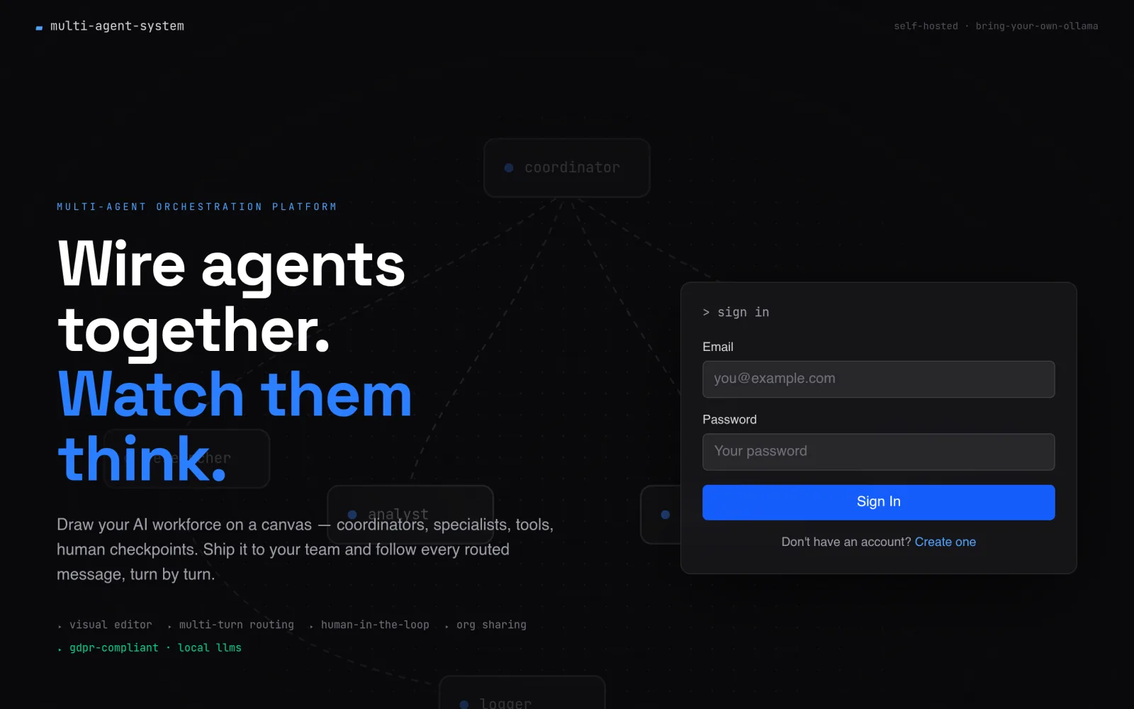 Multi-Agent System Editor screenshot