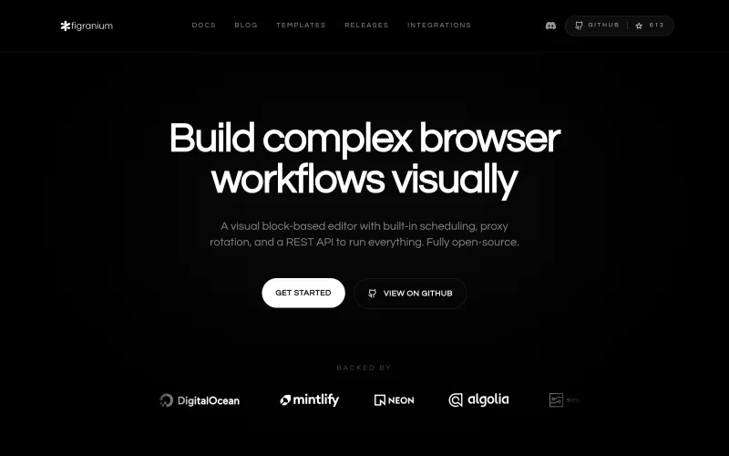 Figranium | Build complex browser workflows visually screenshot