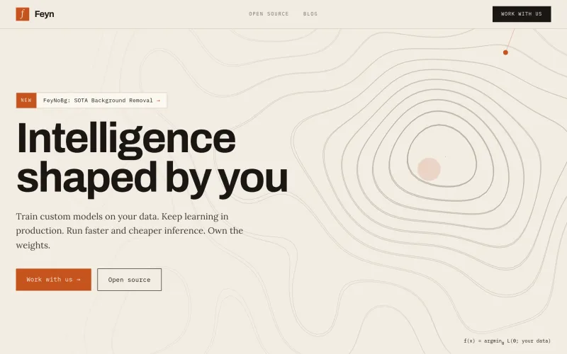 Intelligence shaped by you - Feyn screenshot