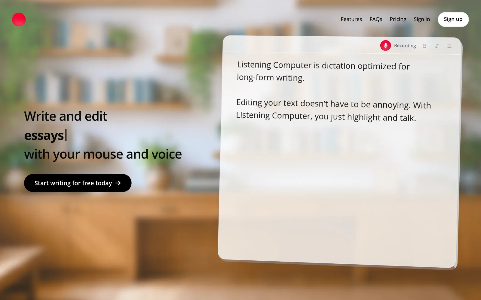 Listening Computer - Write With Your Voice screenshot