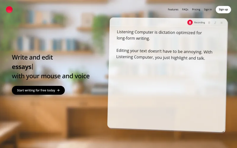 Listening Computer - Write With Your Voice screenshot