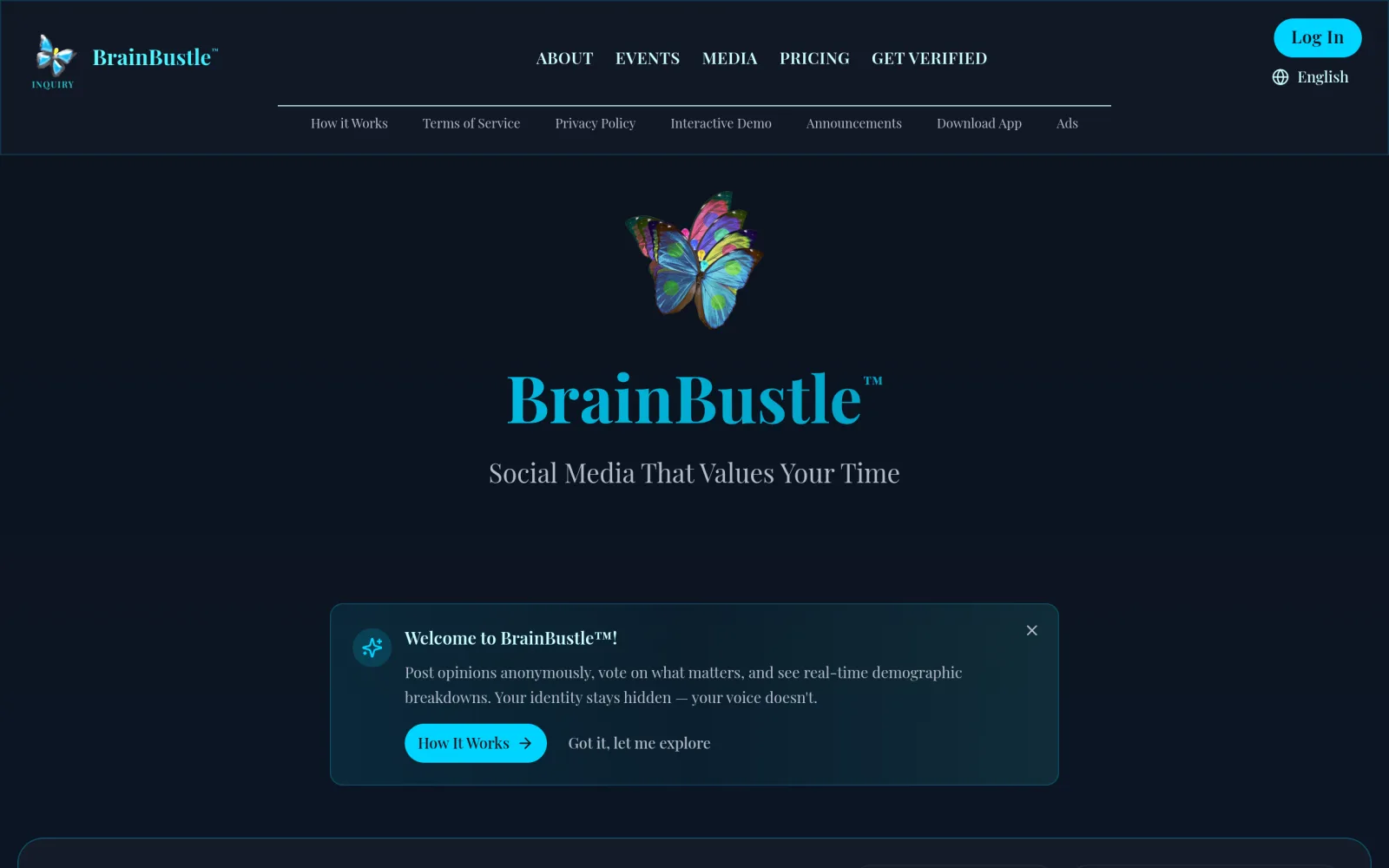 BrainBustle™ - Social Media That Values Your Time screenshot