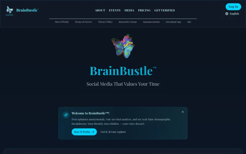 BrainBustle™ - Social Media That Values Your Time screenshot
