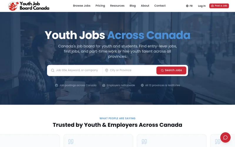 Youthjobboardcanada screenshot