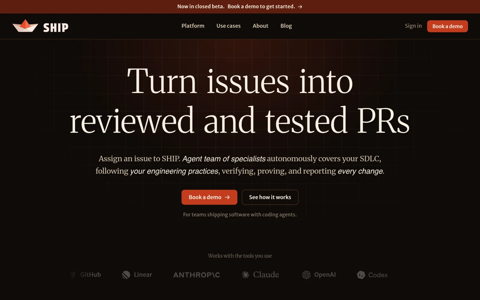 SHIP ~ Operate an agent fleet that ships with you screenshot