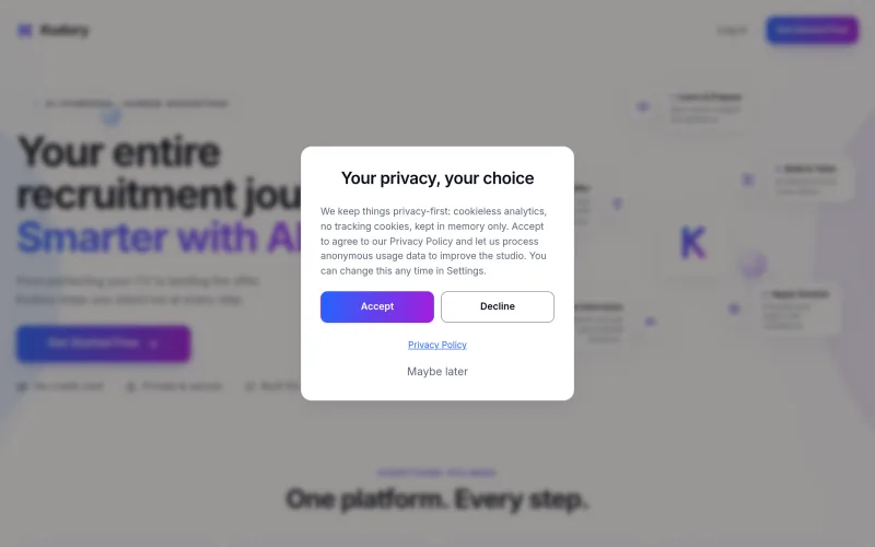 Kudory — Your career, beautifully presented screenshot