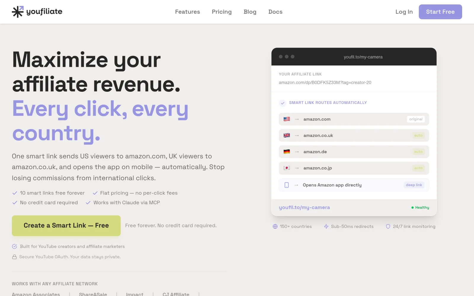 Youfiliate screenshot