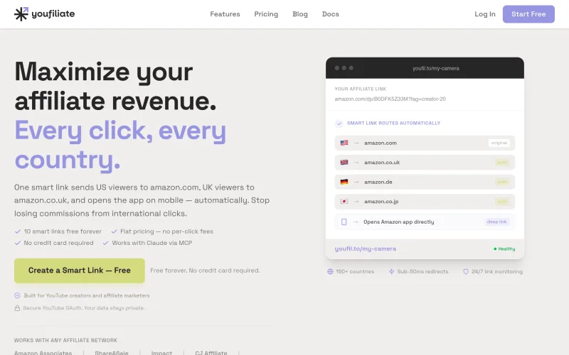 Youfiliate screenshot