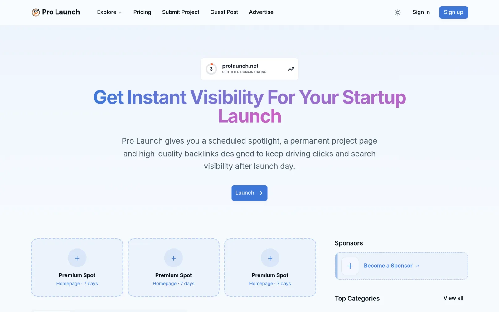 Prolaunch screenshot