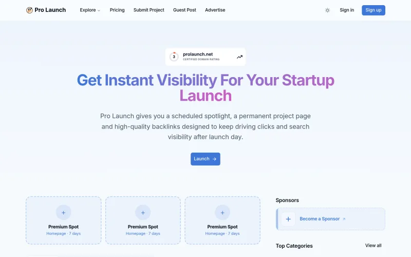 Prolaunch screenshot