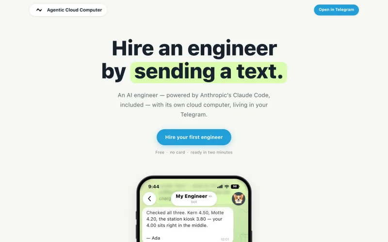 Hire an engineer by sending a text screenshot