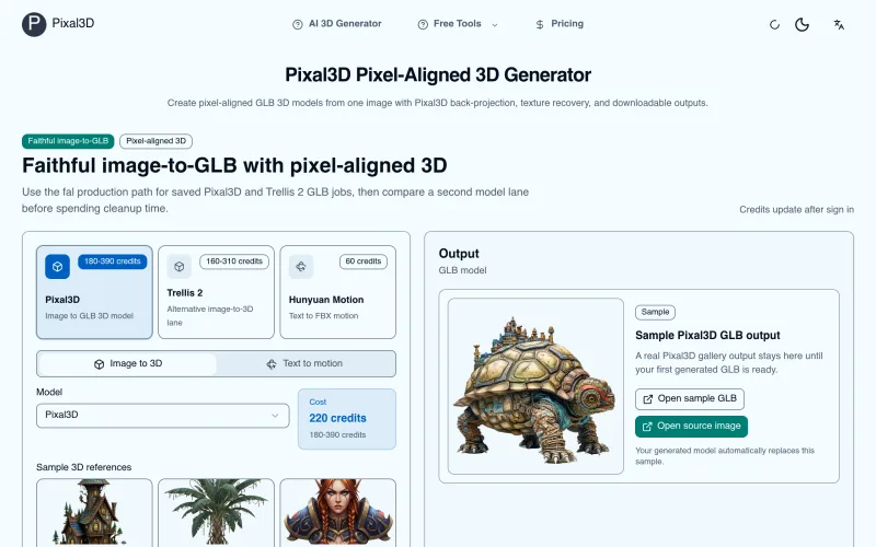 Pixal3D screenshot