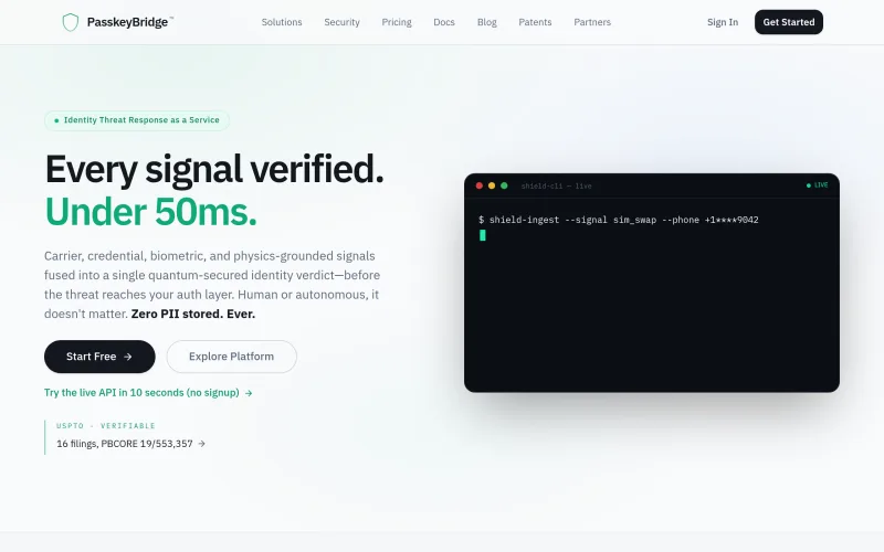 Passkeybridge screenshot