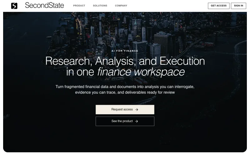SecondState — AI for Finance screenshot