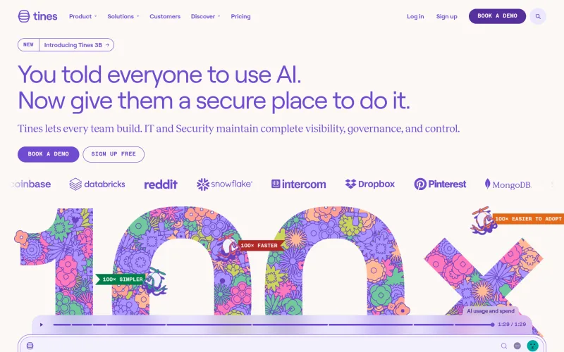 Tines | The secure environment for AI agents, apps and automation screenshot