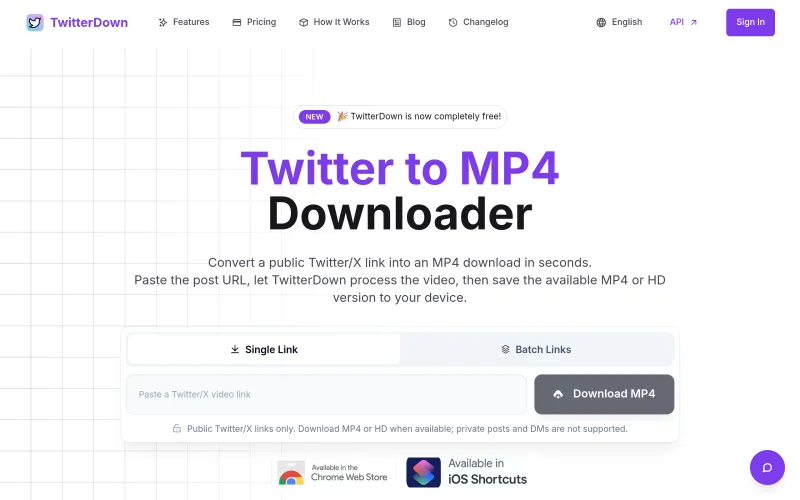 Twitterdown screenshot