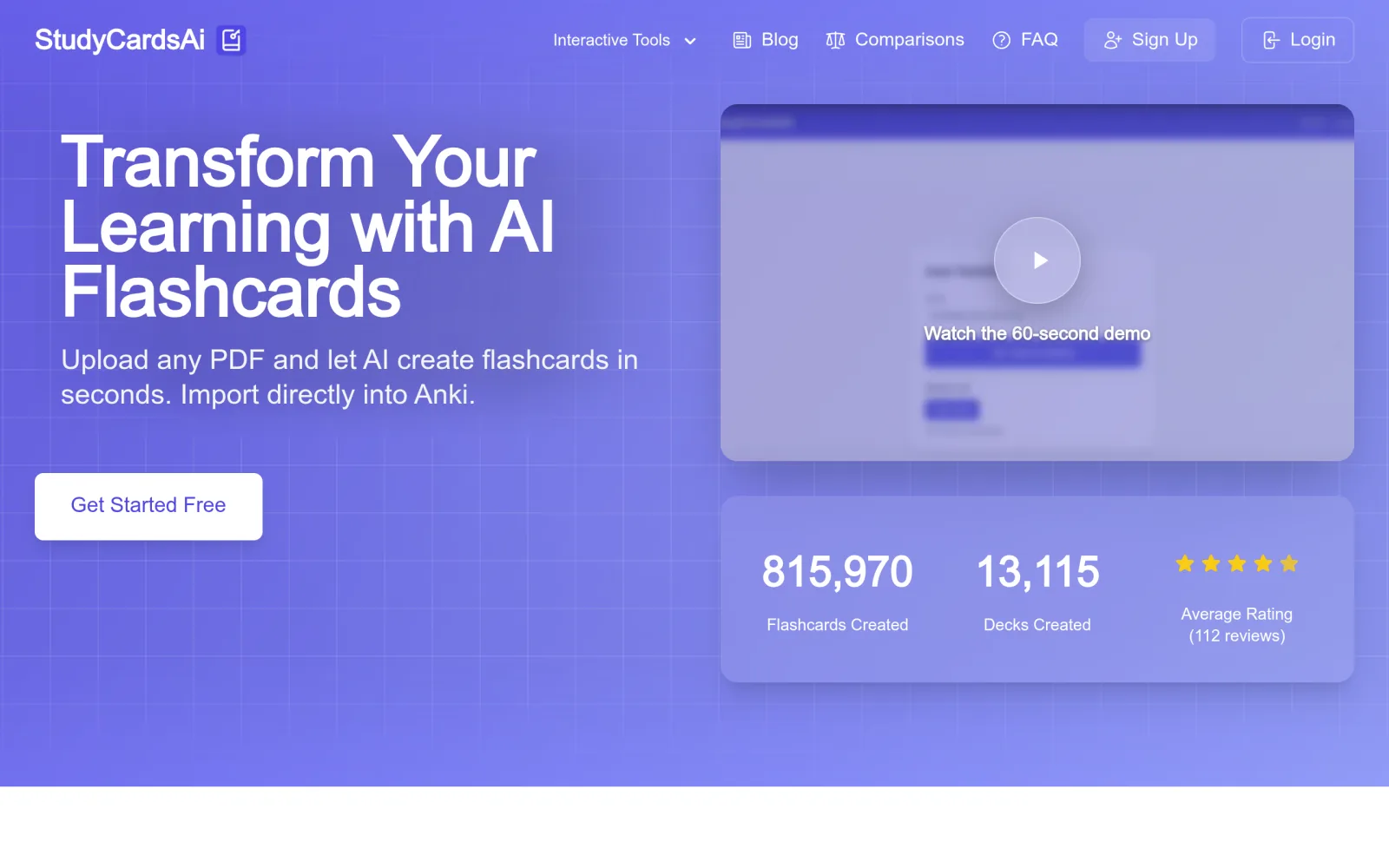 StudyCards AI | AI-Powered Flashcard Generation screenshot