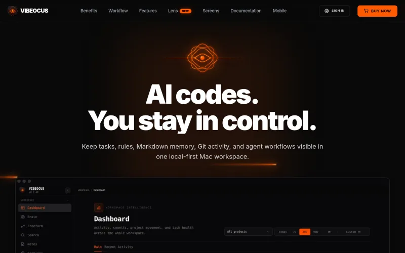 Vibeocus screenshot