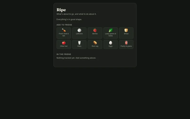 Ripe - Fridge Inventory & Stats screenshot