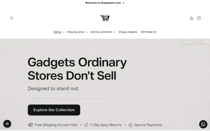 Shopzykart screenshot