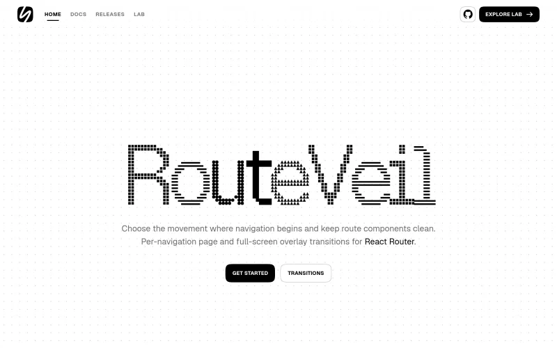 Routeveil - React Router Transitions screenshot