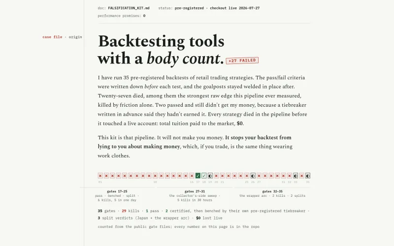 The Falsification Kit screenshot