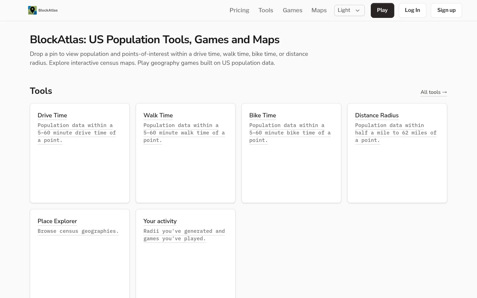 BlockAtlas: Population and Census Data by Drive Time, Radius, or Custo screenshot