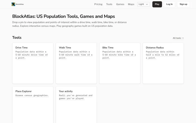 BlockAtlas: Population and Census Data by Drive Time, Radius, or Custo screenshot