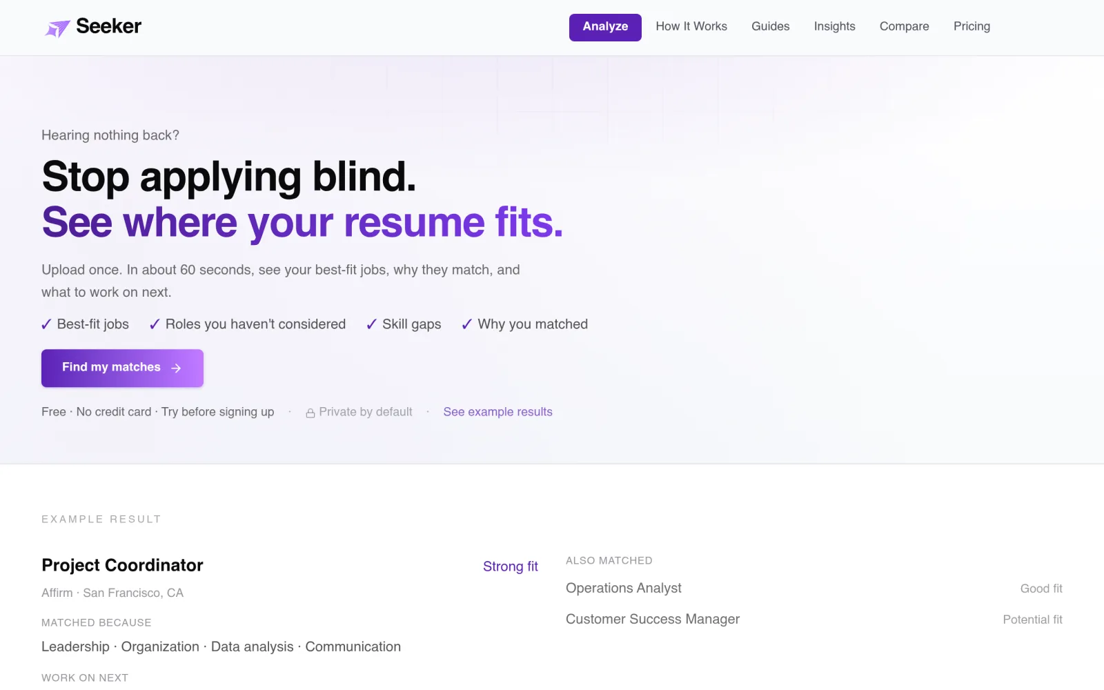 Seekerscore screenshot