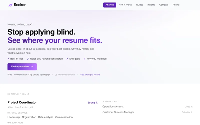 Seekerscore screenshot