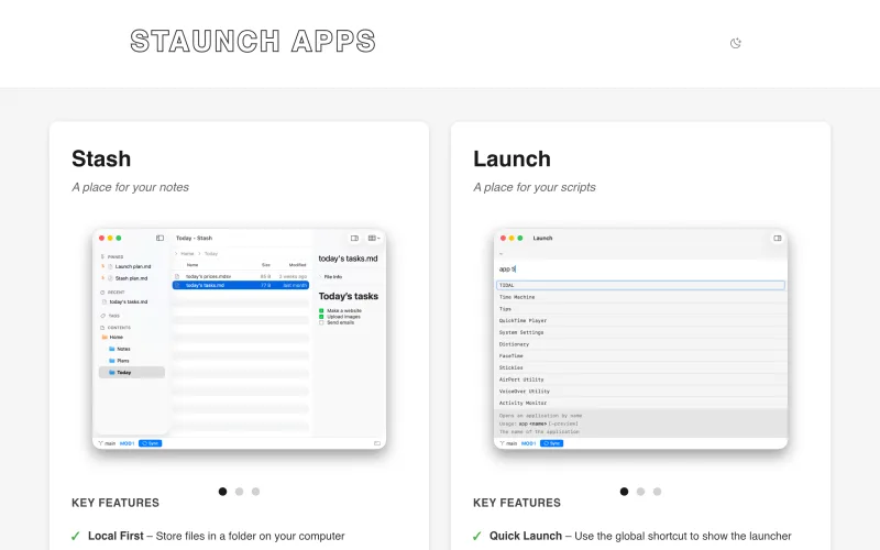Staunch Apps screenshot