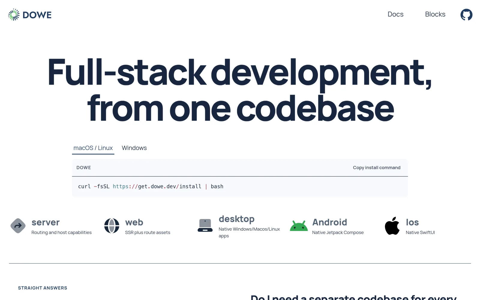 Full-stack development, from one codebase screenshot