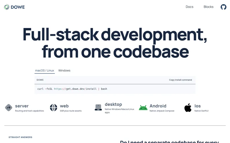 Full-stack development, from one codebase screenshot