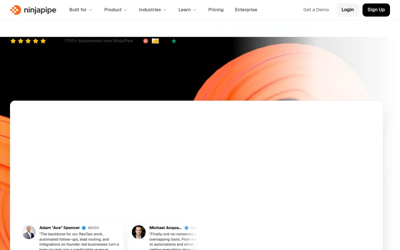NinjaPipe CRM: a CRM you'll actually love using screenshot