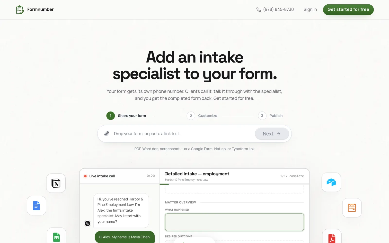 Formnumber screenshot