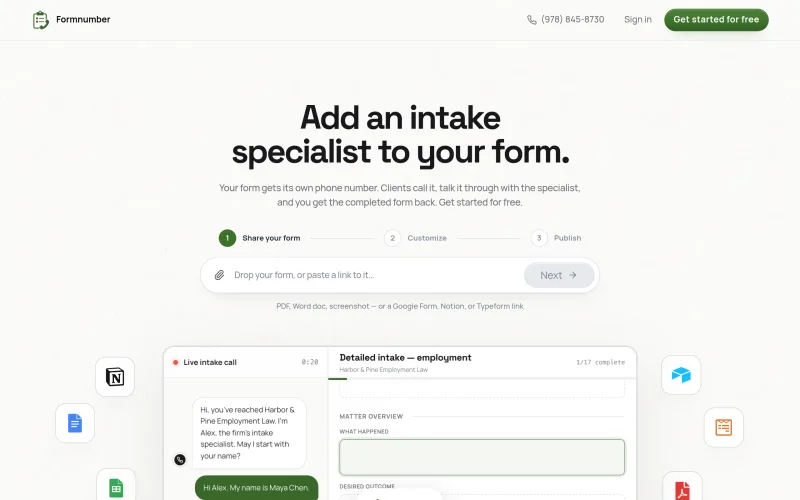 Formnumber screenshot