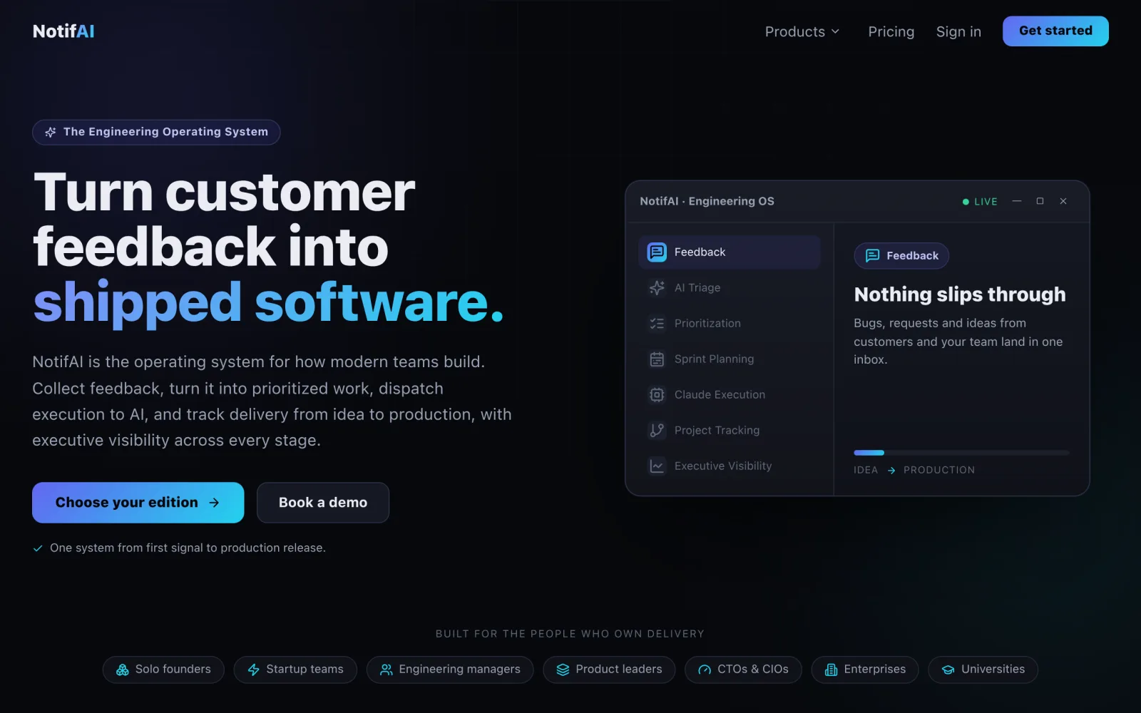 NotifAI — Run and approve your AI coding agents from your phone screenshot