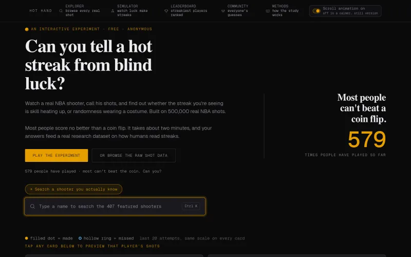 Hot Hand Project: My NBA Data Experiment screenshot