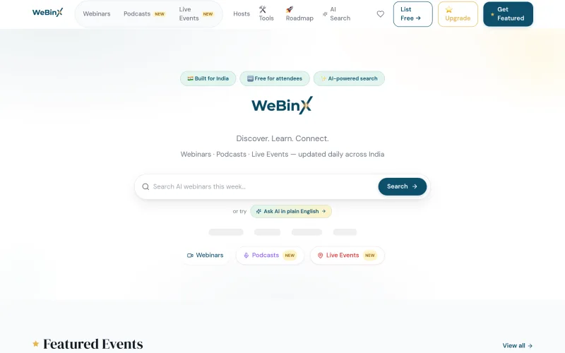 Webinx screenshot