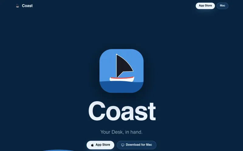 Coast — Your Desk, in hand. screenshot