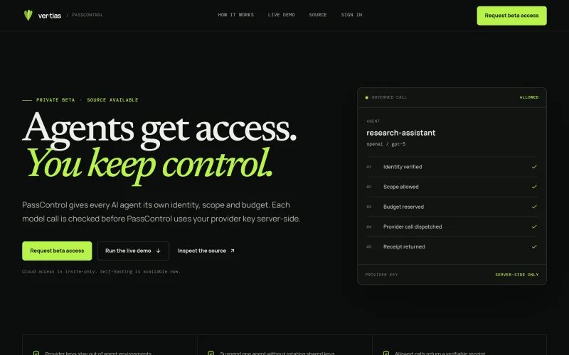 PassControl — Your AI agents should never hold your real API keys screenshot