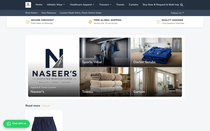 Naseersexport screenshot