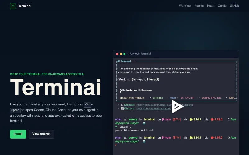 Terminai screenshot