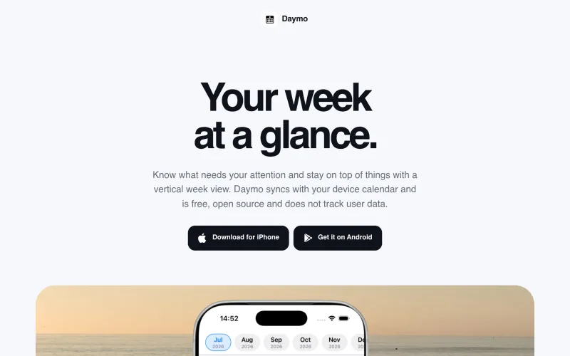 Daymo - Your week at a glance screenshot