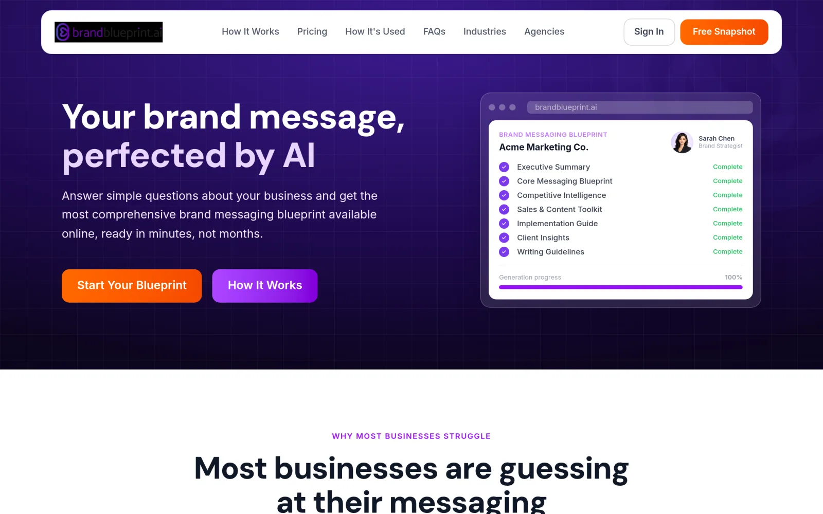 Brandblueprint screenshot